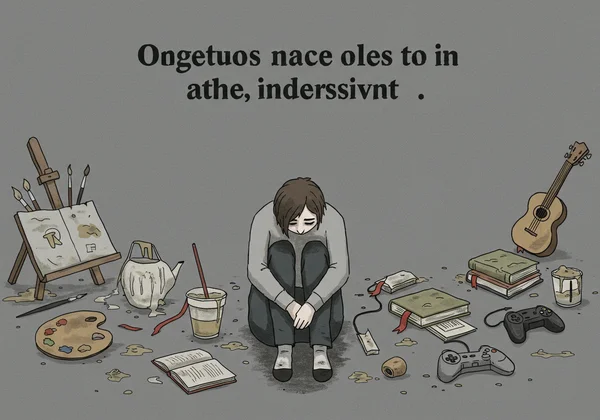 Person with pervasive low mood, losing interest in all activities