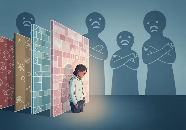 一个人因文化心理健康污名而感到孤立