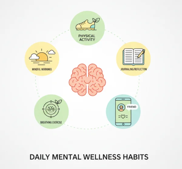 Daily mental health self-care routine