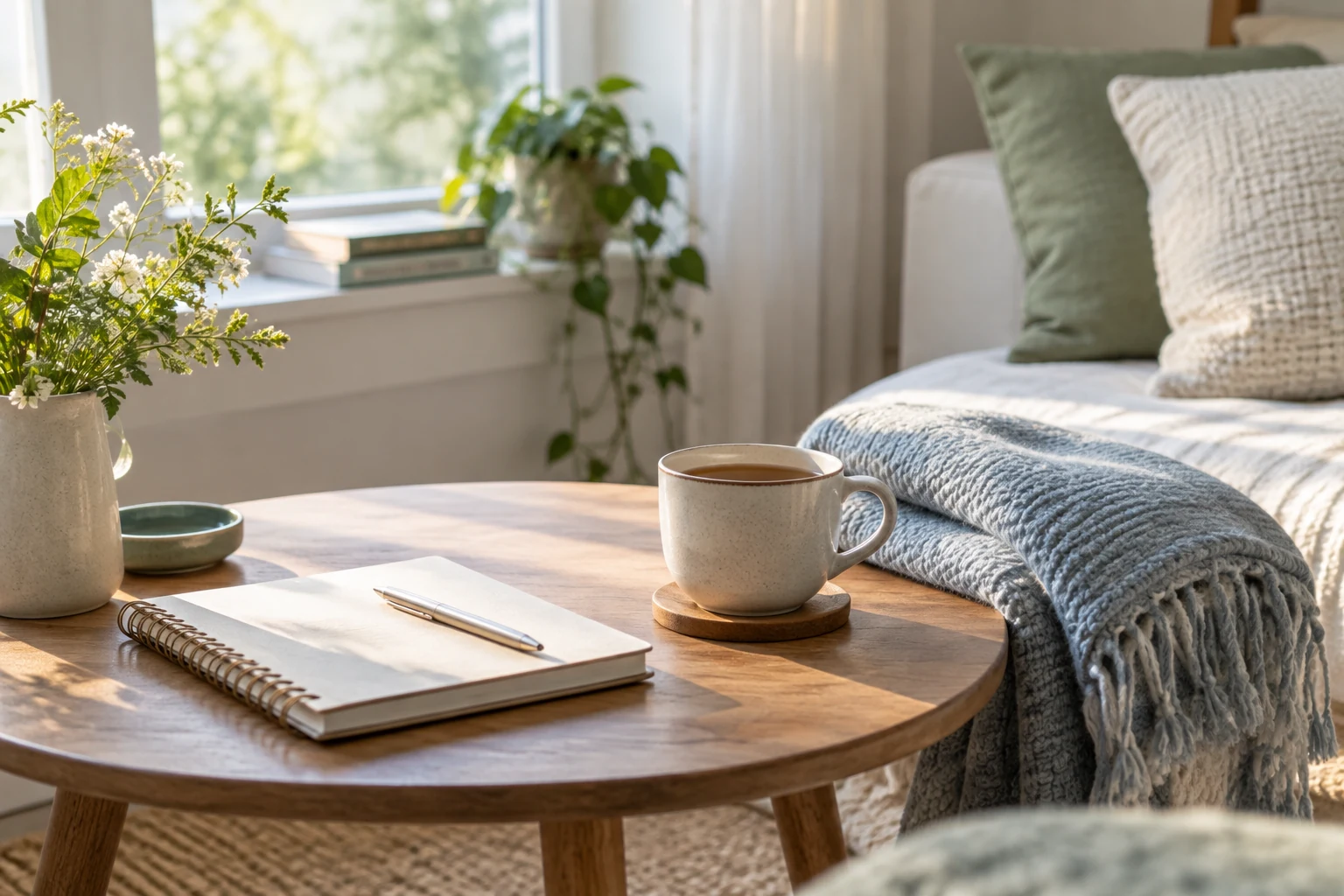 Quiet morning routine